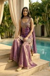 Aarvi 01 Fendy Satin Beats Work Readymade Plazzo Suits